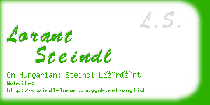 lorant steindl business card